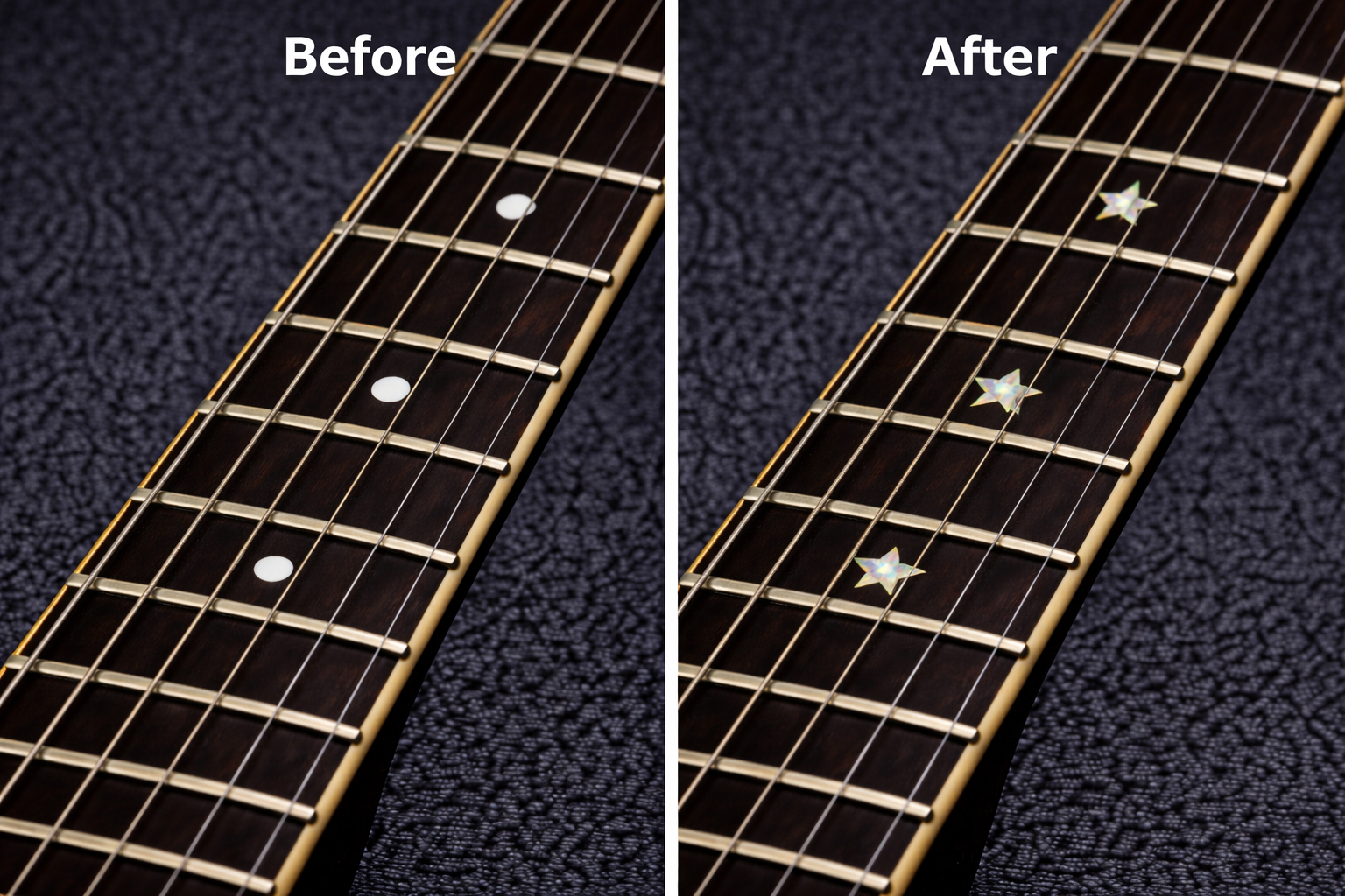 Custom inlay before and after